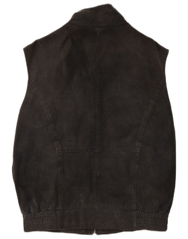 David Moore Gilet en cuir pour homme IT 50 Large Noir