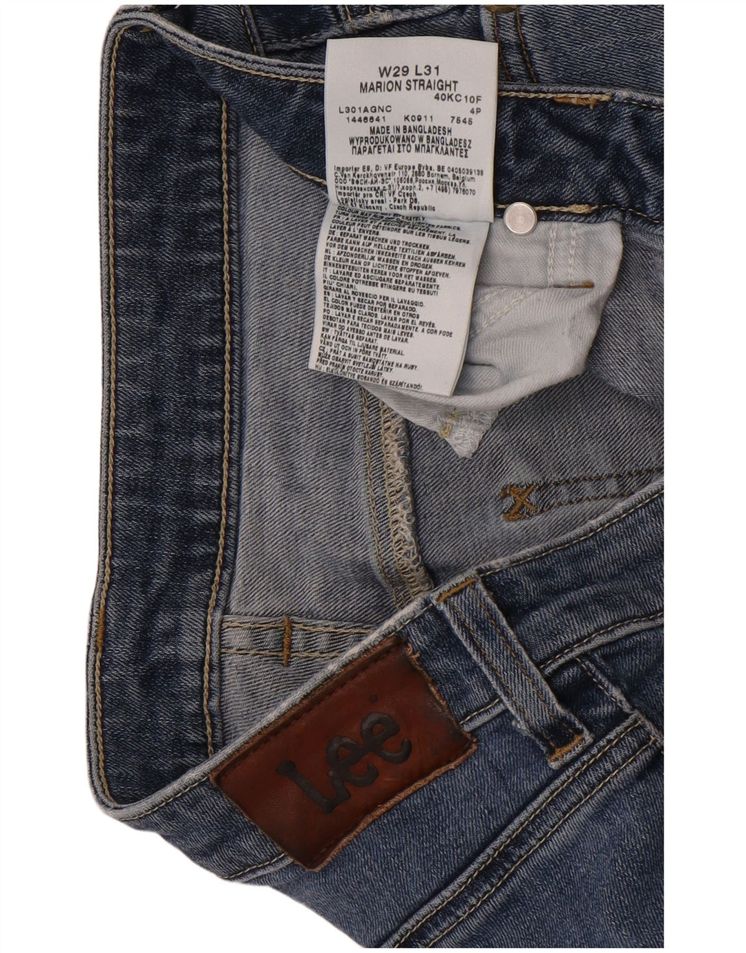 Lee Jean Droit Marion W29 L31 Homme Bleu Coton