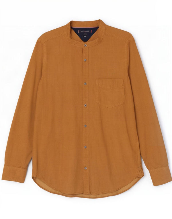 Tommy Hilfiger Chemise en velours côtelé coupe ajustée pour homme en coton beige