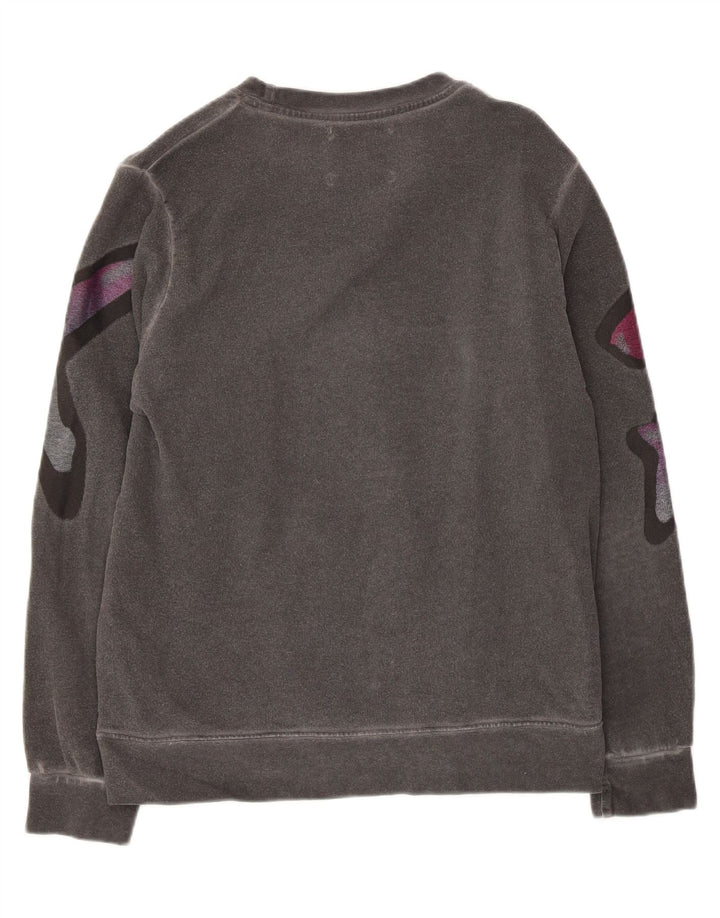 Pyrex Sweat-shirt graphique pour femme UK 10 Petit coton gris