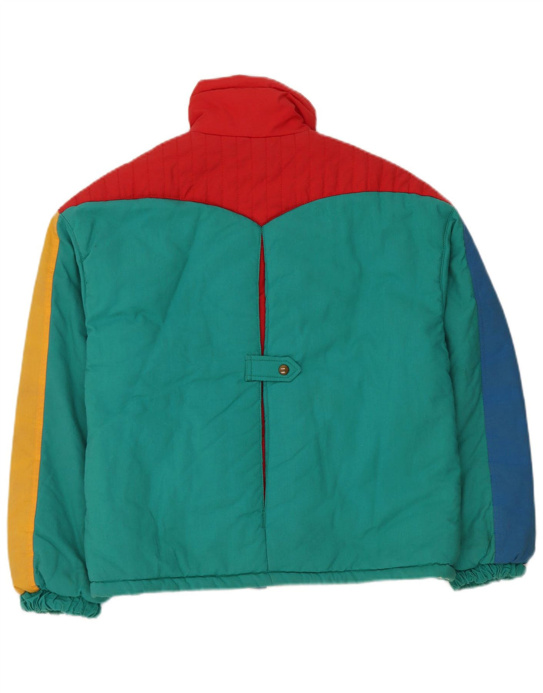 Veste matelassée à capuche femme vintage IT 42 Medium Multicolore Colourblock