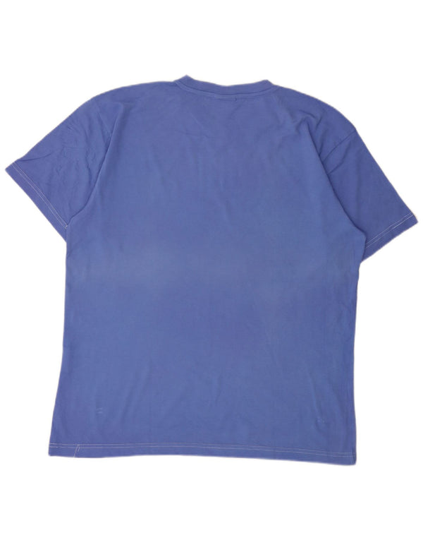 Champion T-Shirt Homme Top 2XL Bleu Coton