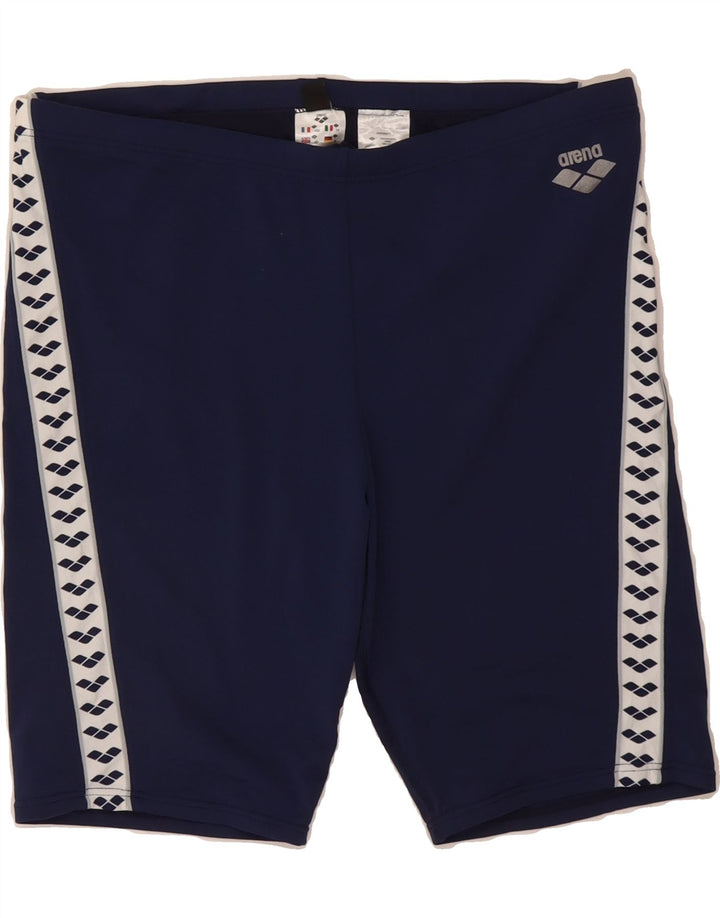 ARENA Womens Graphic Sport Shorts EU 40 Medium  Navy Blue Polyester Vintage Arena and Second-Hand Arena from Messina Hembry 