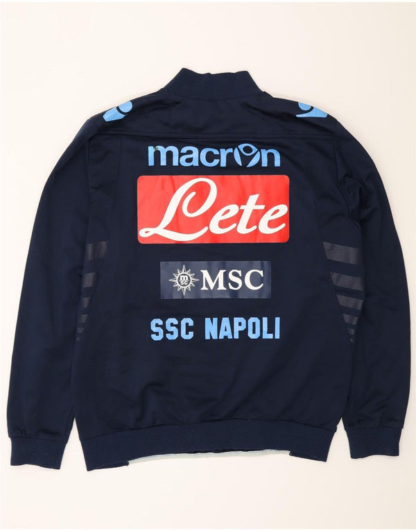 Macron Haut de Survêtement Graphique Pull Homme Bleu Marine Colorblock