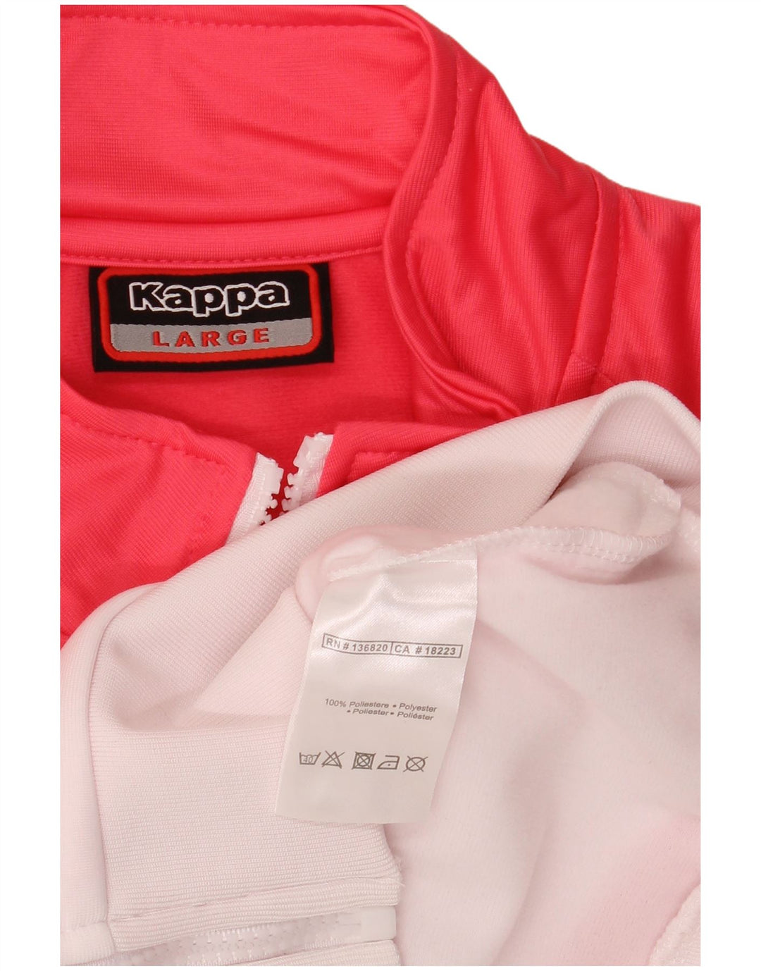 Kappa Veste de survêtement graphique pour femme UK 16 Large Rouge Colourblock