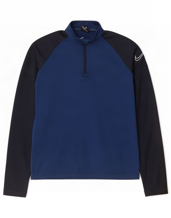 Nike Haut de survêtement Dri Fit pour garçon 12-13 ans Bleu marine Taille L