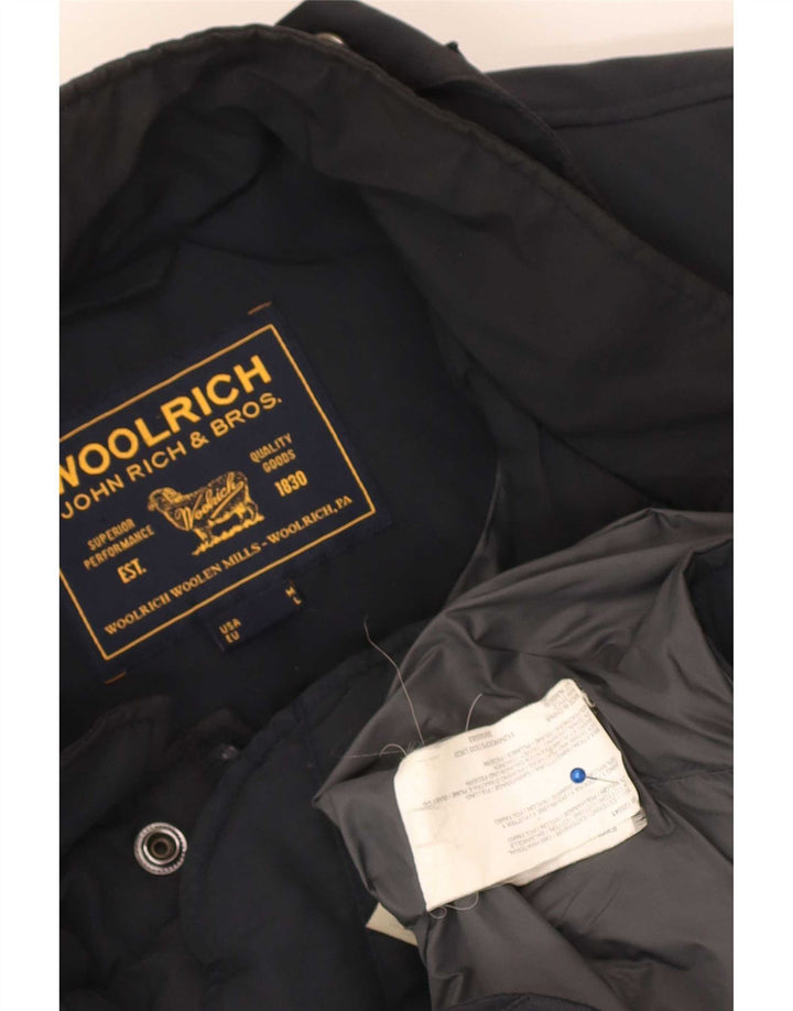 Woolrich Veste matelassée pour homme UK 38 Bleu marine moyen Coton