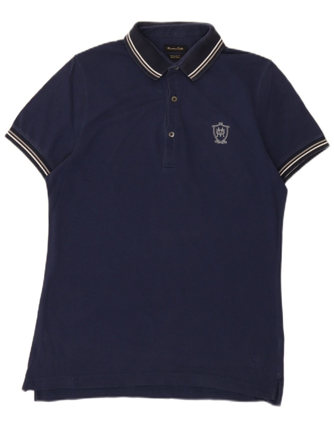 MASSIMO DUTTI Polo Regular Fit Homme Bleu Marine Moyen