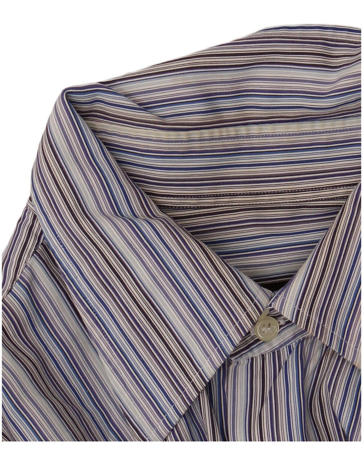 Hugo Boss Chemise Homme Taille 42 16 1/2 Large Bleu Rayé
