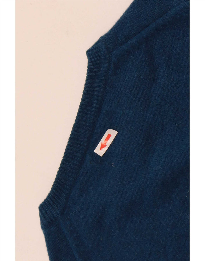Marks & Spencer Pull Col Ras du Cou Homme Bleu Moyen Laine d'Agneau