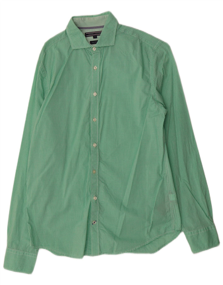 Tommy Hilfiger Chemise Homme Petit Vert Vichy Coton