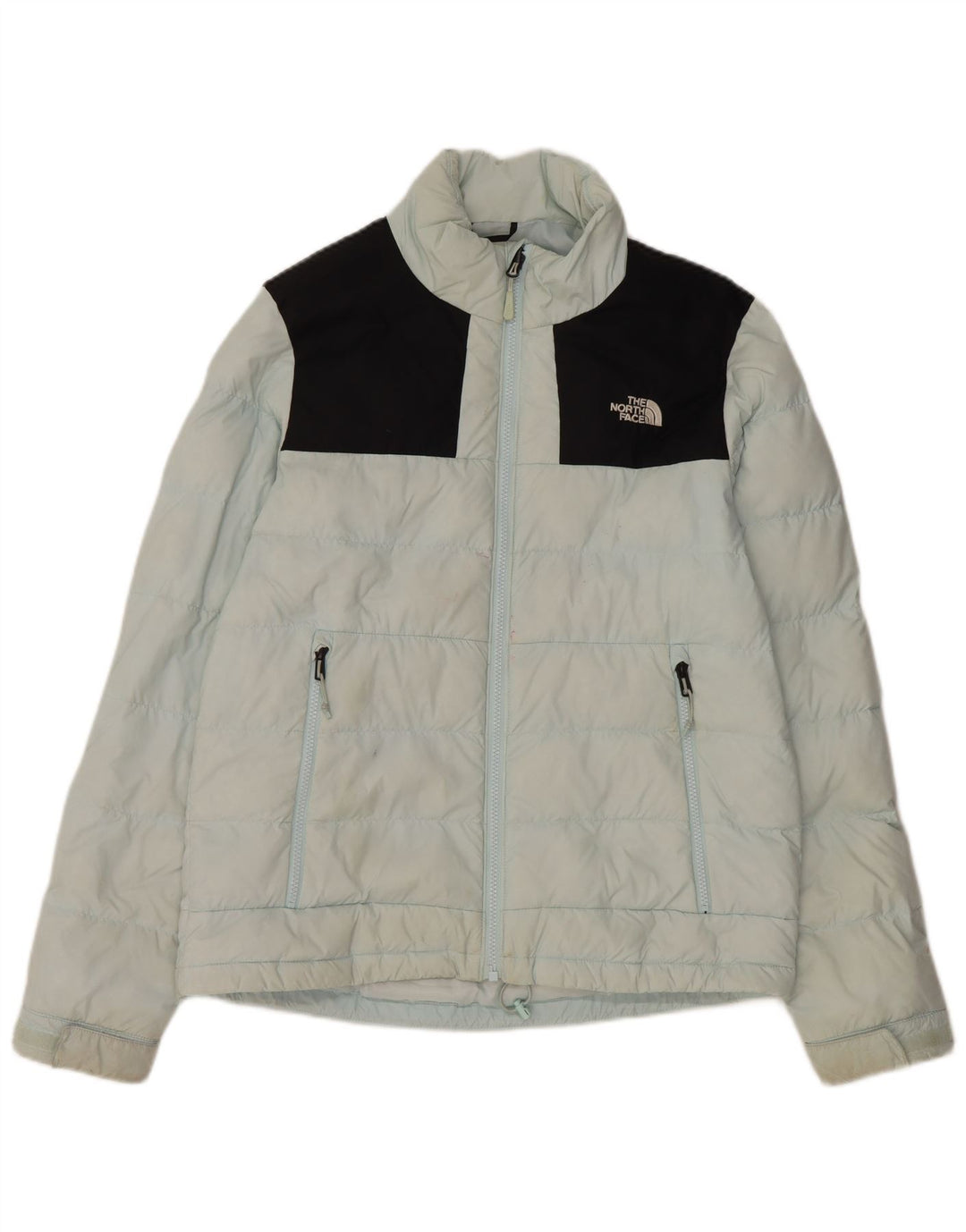 THE NORTH FACE Veste matelassée graphique pour femme UK 14 Bleu moyen Colourblock