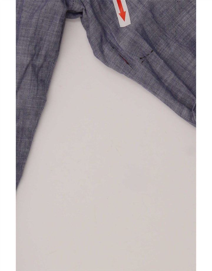SIVIGLIA Chemise Femme Manches Longues Regular Fit IT 42 Bleu Moyen Colourblock