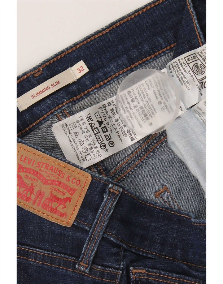 Levi's Jean Slim Amincissant W32 L34 Femme Bleu Marine Coton