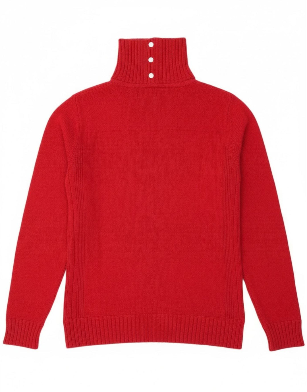 Gas Pull à col boutonné pour femme UK 16 Grande laine rouge