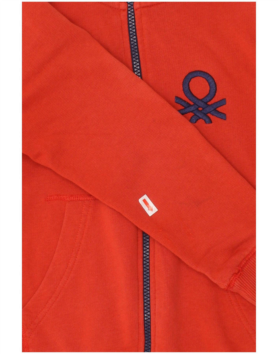 BENETTON Veste de Survêtement Garçon 6-7 Ans Petit Rouge Coton