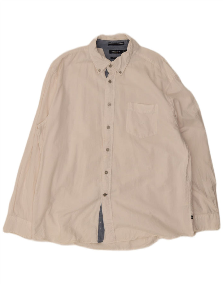Nautica Chemise coupe classique pour homme 2XL en coton blanc