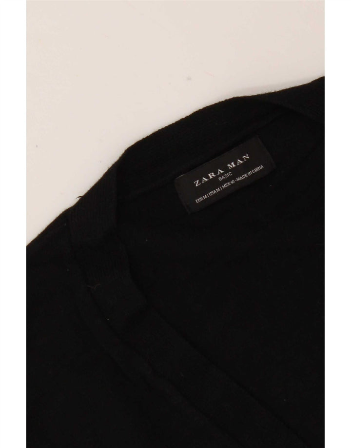 Pull Cardigan Zara Homme Noir Moyen