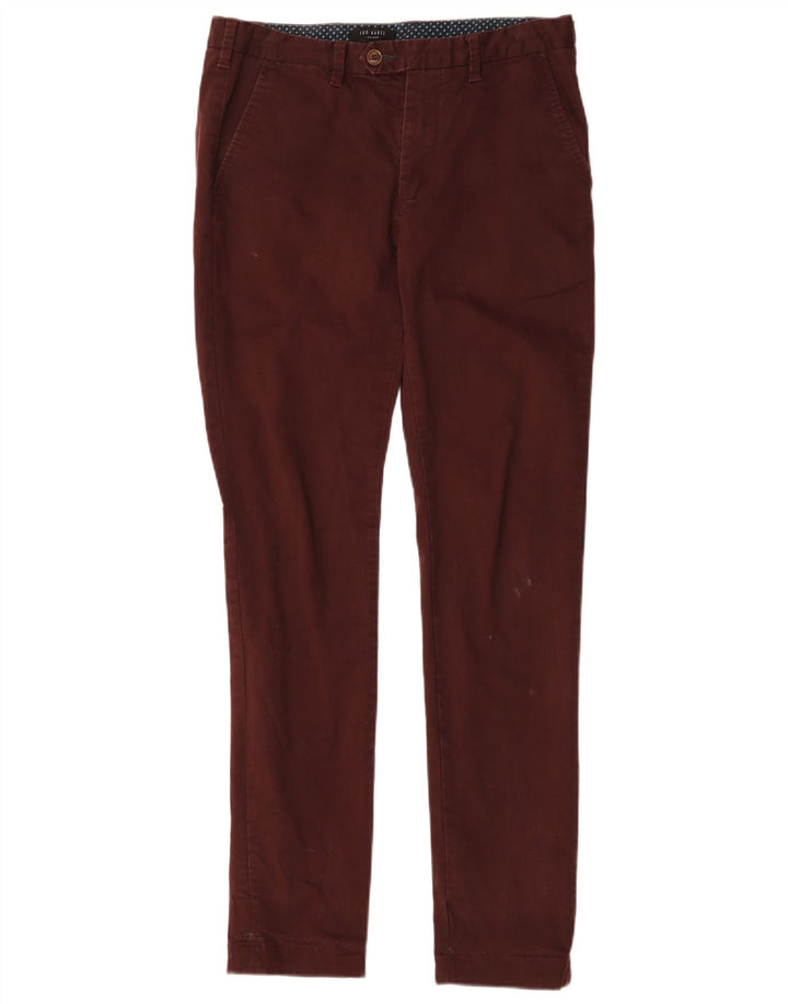 Ted Baker Pantalon de Costume Slim Homme W30 L31 Marron Coton
