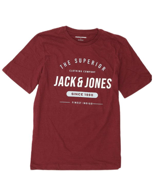 Jack & Jones T-Shirt Graphique Homme Coton Bordeaux Moyen