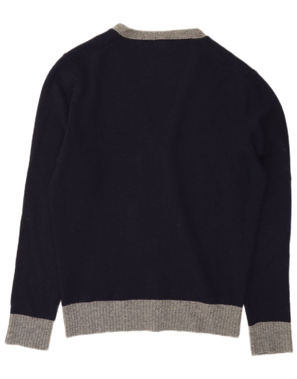 HENRY COTTONS Pull Cardigan Homme XL Bleu Marine Colourblock