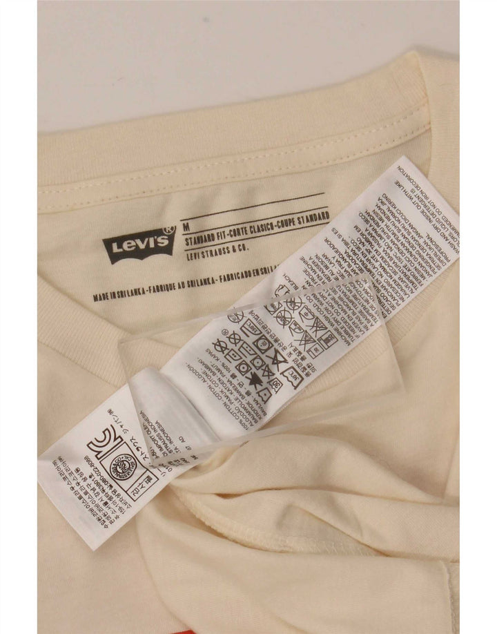 Levi's Haut Graphique à Manches Longues Coupe Standard Homme Blanc Cassé Géométrique