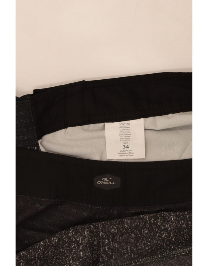 O'Neill Short de Bain Homme Large Gris Rayé Viscose