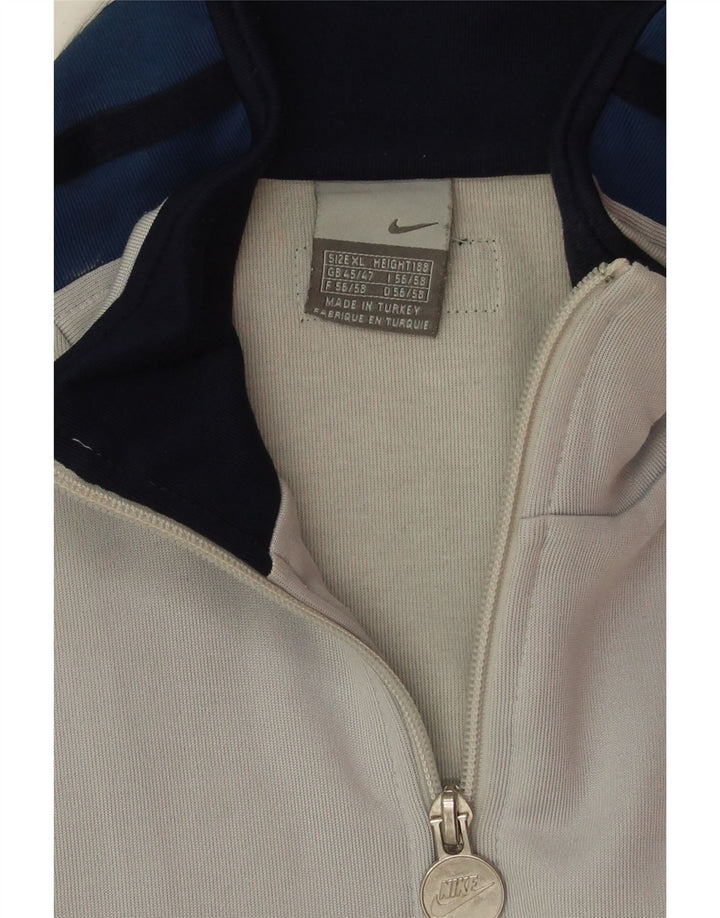 NIKE Mens Tracksuit Top Jacket UK 45/47 XL Grey Colourblock Polyester Vintage Nike and Second-Hand Nike from Messina Hembry 