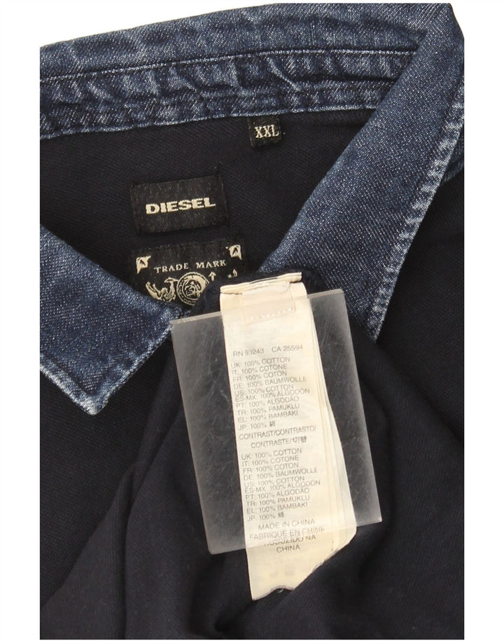 Diesel Polo Homme 2XL Bleu Marine Coton