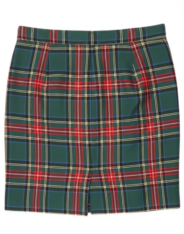 jupe crayon femme vintage W30 Plaid vert moyen