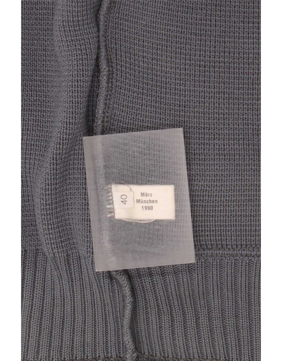 vintage Homme Cardigan Pull EU 40 Laine Gris Moyen
