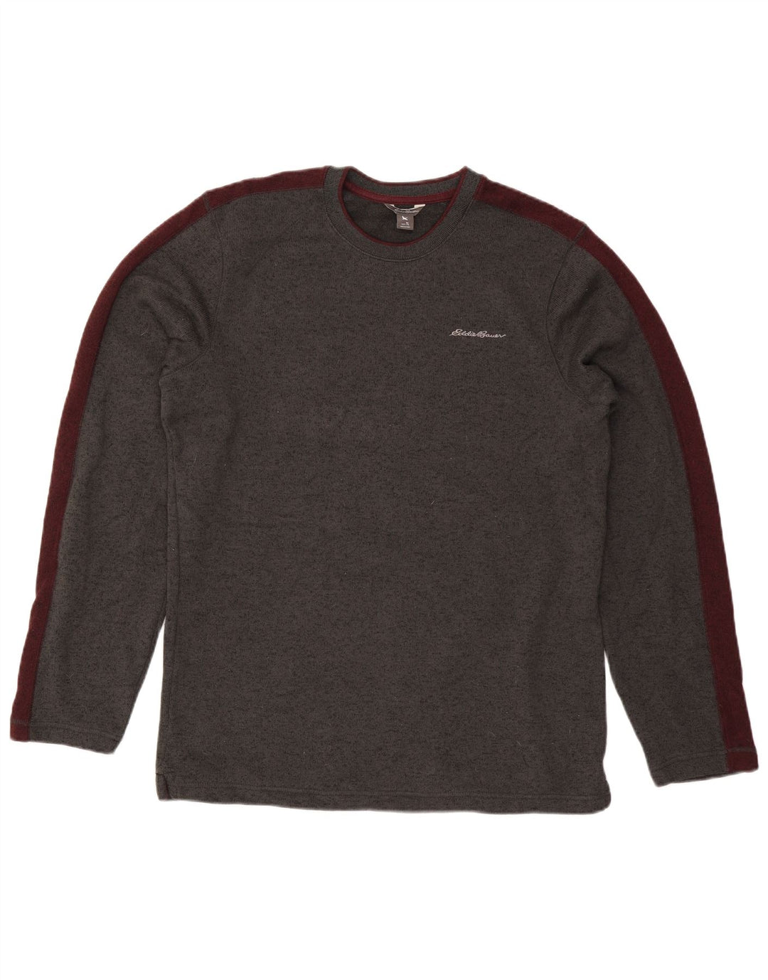 EDDIE BAUER Haut haut à manches longues pour homme en polyester color block gris
