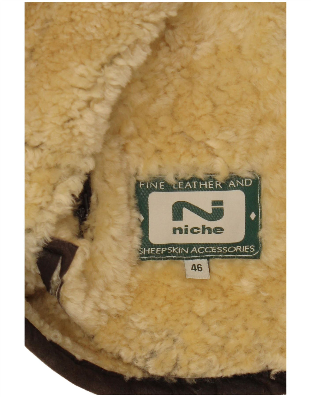 VINTAGE Gilet en peau de mouton pour homme IT 46 Petite peau de mouton marron