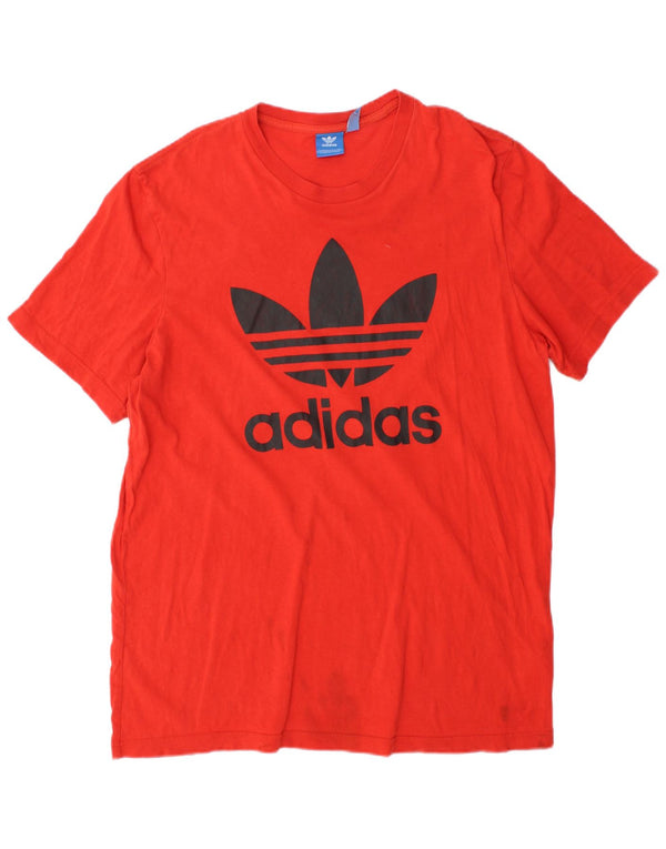 Adidas T-shirt graphique pour hommes, grand coton orange