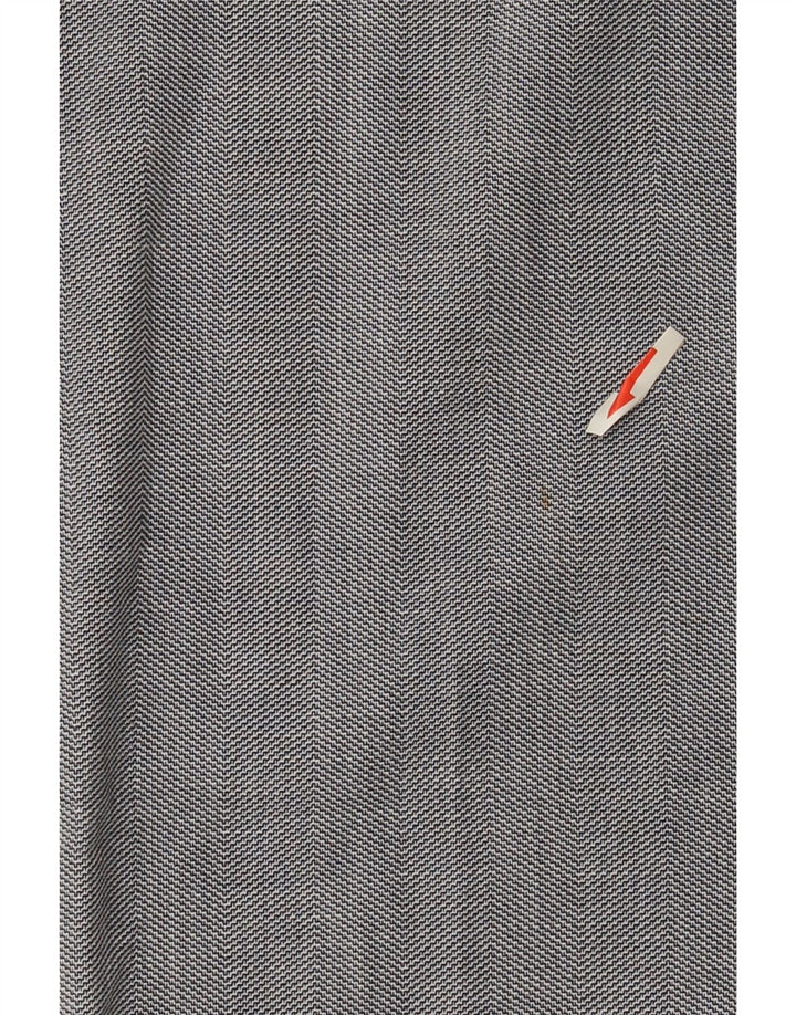 Zara Pantalon de costume slim pour femme EU 40 Medium W30 L27 Gris Chevron Polyester