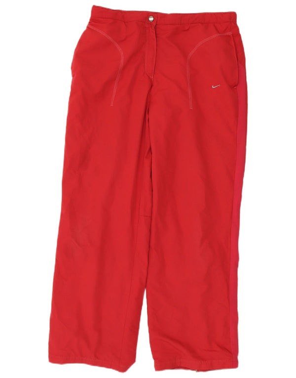 Nike Pantalon de survêtement coupe-vent pour femme UK 12 Rouge moyen Polyester
