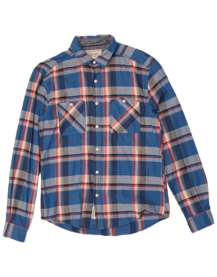 Jack & Jones Chemise en Flanelle Homme Grand Carreau Bleu Coton