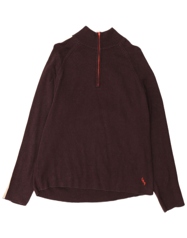 Gap Pull coupe classique à col zippé pour homme XL en coton bordeaux