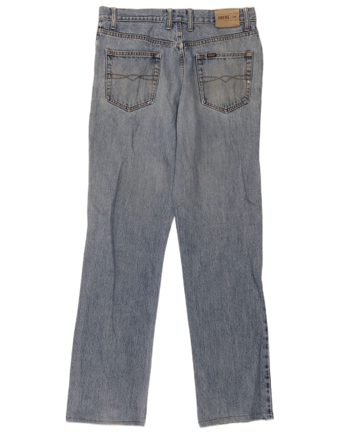 Lee Mens Riders Jean droit en détresse W34 L33 Bleu Coton