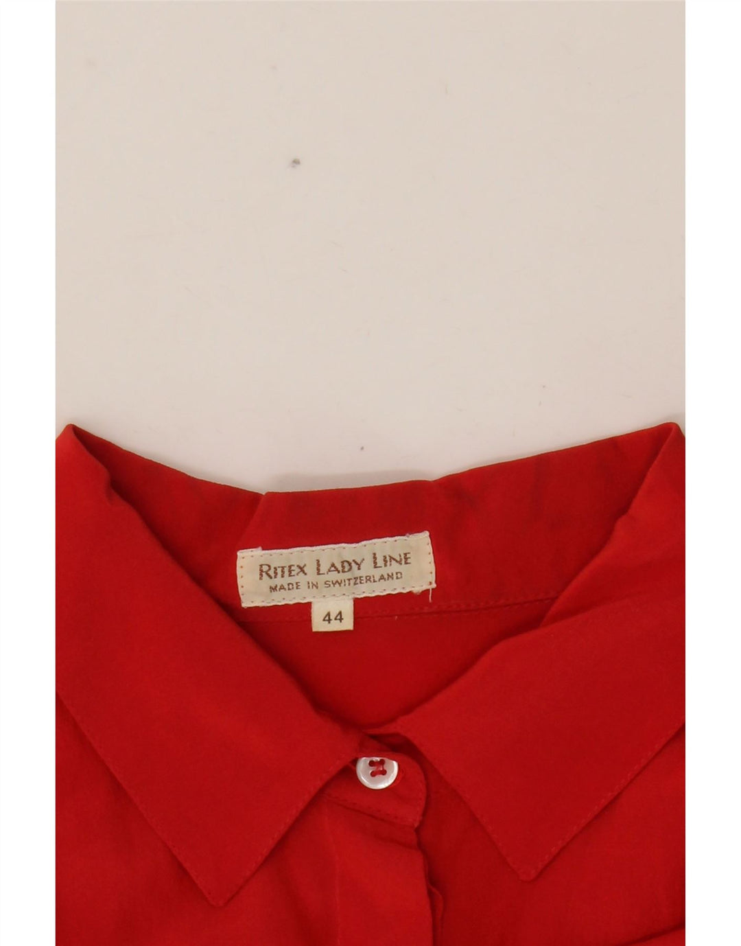 VINTAGE Chemisier Femme IT 44 Rouge Moyen
