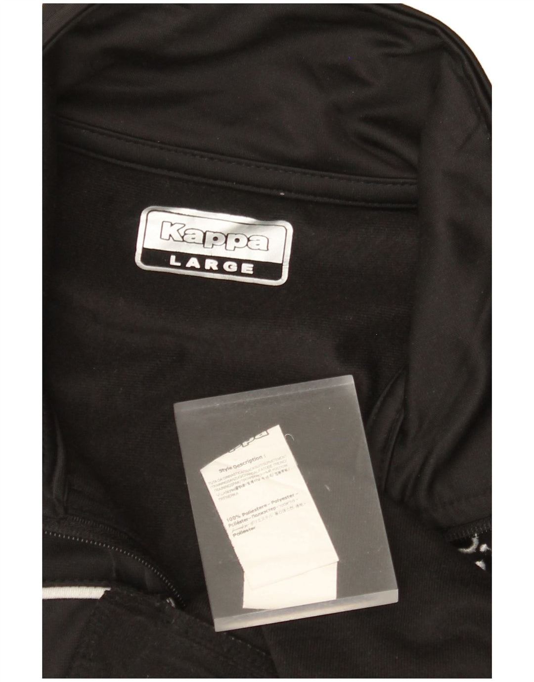 KAPPA Veste de Survêtement Graphique Homme Large Noir Polyester