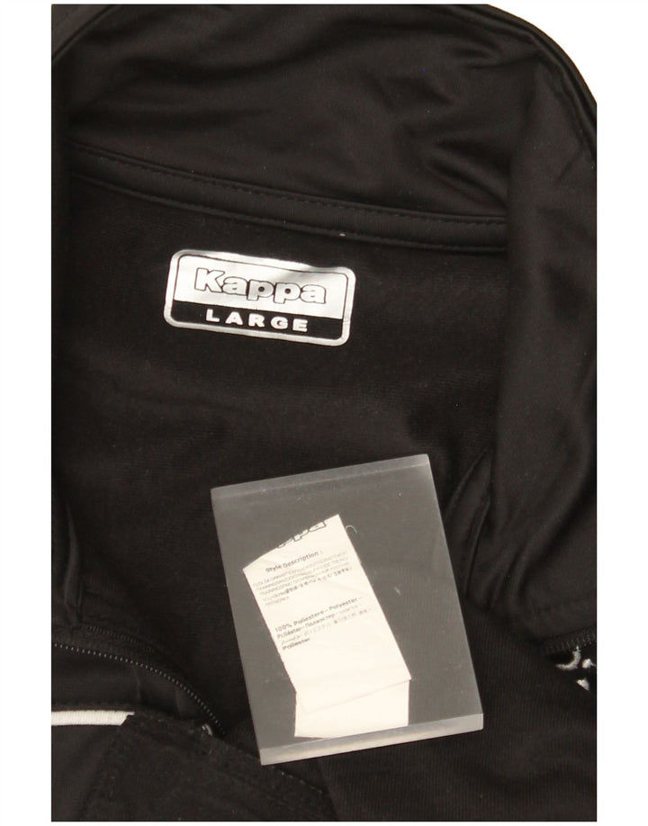 KAPPA Veste de Survêtement Graphique Homme Large Noir Polyester
