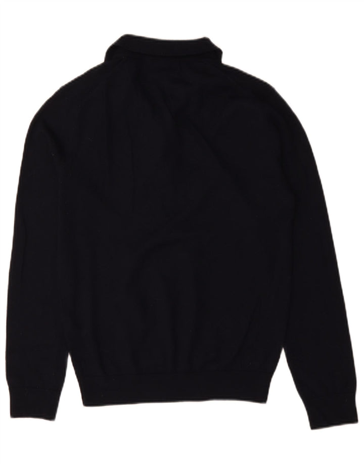 Zara Pull à col polo pour homme Petit Bleu marine