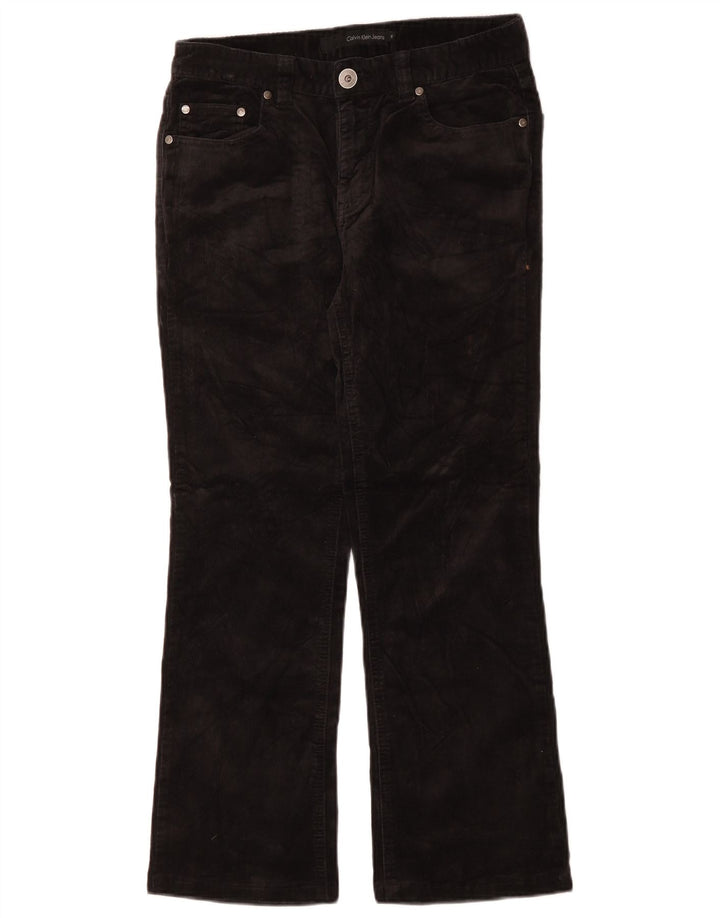 CALVIN KLEIN Pantalon bootcut en velours côtelé pour femme US 6 Medium W30 L27 Noir
