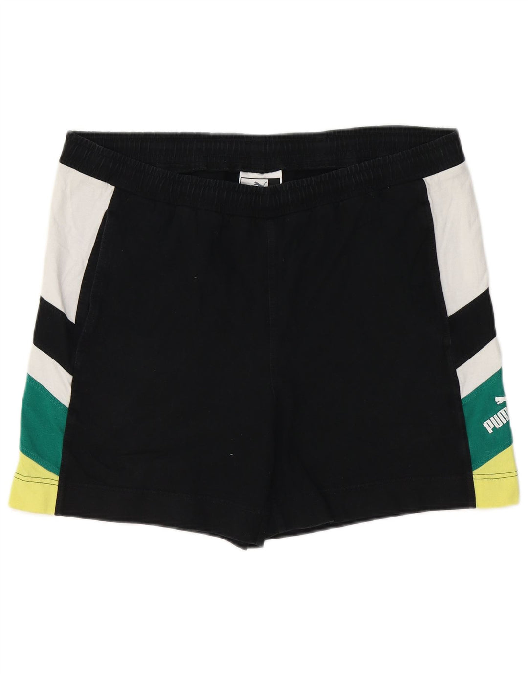 PUMA Short de sport pour hommes, grand, noir, colour block