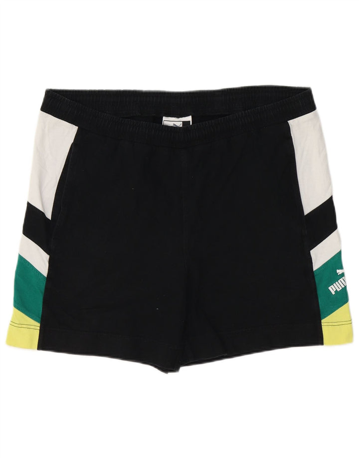 PUMA Short de sport pour hommes, grand, noir, colour block
