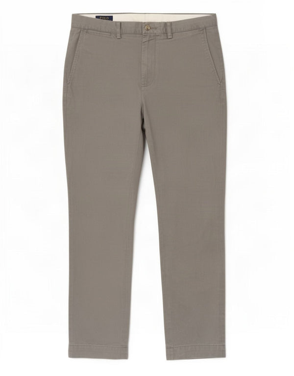 Polo Ralph Lauren Pantalon Chino Droit Homme W33 L32 Gris Coton