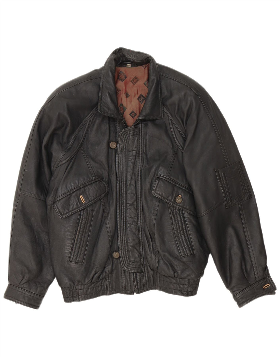Fatigue Veste en cuir pour homme UK 40 Large Noir