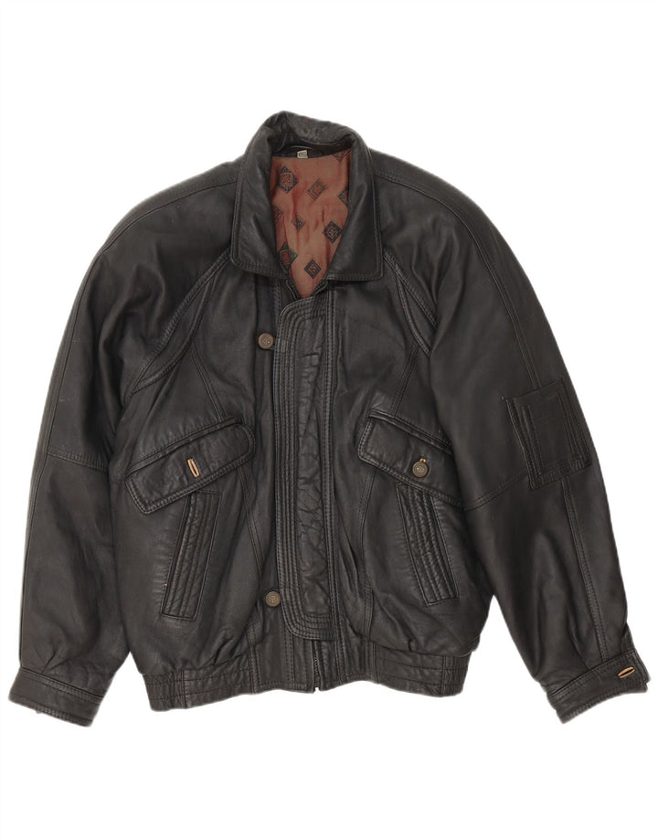 Fatigue Veste en cuir pour homme UK 40 Large Noir