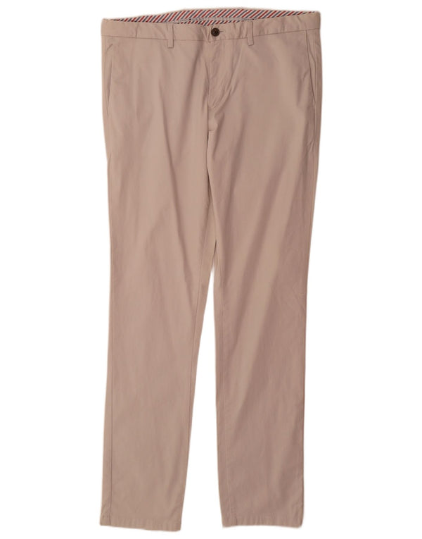 Tommy Hilfiger Pantalon Chino Slim Homme W36 L34 Blanc Cassé Coton